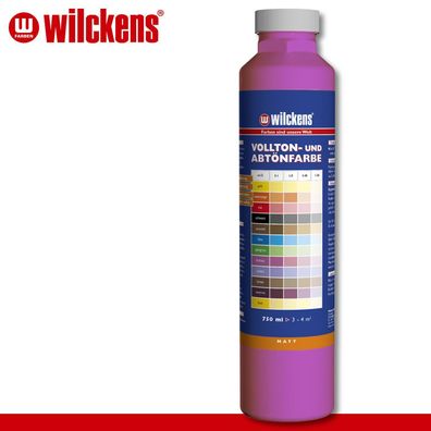 Wilckens 750 ml Vollton- & Abtönfarbe | Fuchsia | Wandfarbe wetterbständig
