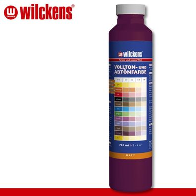 Wilckens 750 ml Vollton- & Abtönfarbe | Weinrot | Wandfarbe wetterbständig