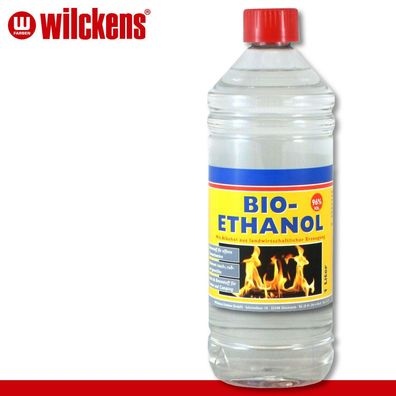 Wilckens 1 l Bio-Ethanol 96% vol Brennflüssigkeit für Kamin Camping Fondue