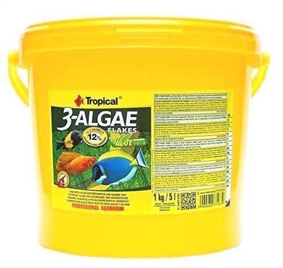 Tropical 3-Algae Flakes 5000ml Fischfutter Spirulina Süßwasser Marine Premium