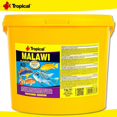 Tropical 5 l Malawi Flakes | Futter für Malawisee-Cichliden der Mbuna-Gruppe
