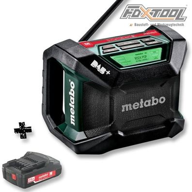 Metabo Akku-Baustellenradio R12-18 DAB+ BT Bluetooth [ + Akku 2Ah] FM12V 14,4V 18V