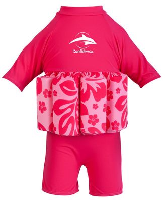 Konfidence Badeanzug Float Suit mit integriertem Auftrieb Pink/ Hibiscus ...