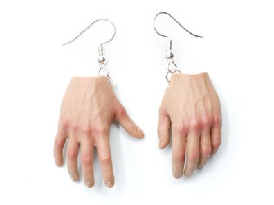 Hände Ohrringe Miniblings Hänger Halloween gruselig schaurig Körperteile Hand