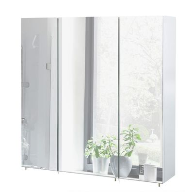 Spiegelschrank Badschrank Badspiegel Wandspiegel BASIC weiß glanz