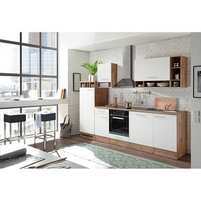 Küche Küchenblock Küchenzeile Madeira ohne Geräte ca. 280 x 205 x 60 cm