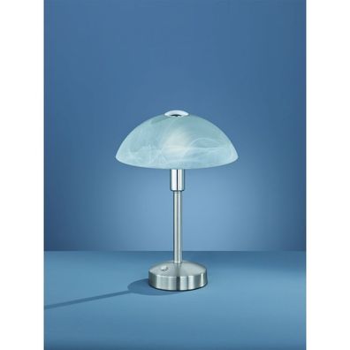 Tischleuchte Nachttischleuchte Lampe Leuchte LED DONNA weiß/ nickel matt Touch ...