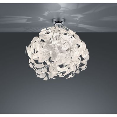 Deckenlampe Deckenleuchte Leavy chrom / weiß 1x E27 Höhe ca. 58 cm Durchmesser...