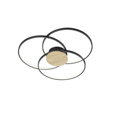 Deckenlampe Deckenleuchte Sedona schwarz matt LED 40W 3000K Durchmesser ca. 80 cm