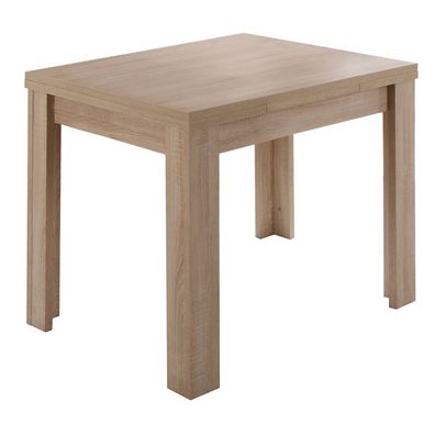 80 x 80 cm Tisch Esstisch Auszugstisch Küchentisch ausziehbar MONZI Eiche Sono...