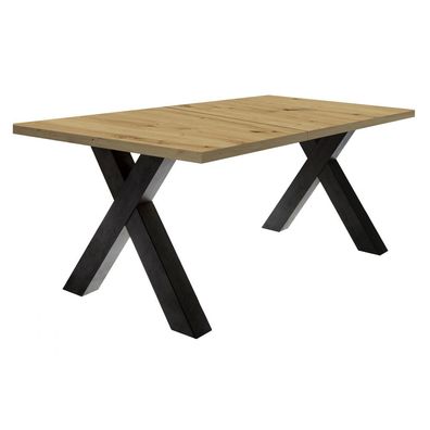 Tisch Esszimmertisch Küchentisch BIG SYSTEM Asteiche Nb. / 160 x 90 cm - auszi...