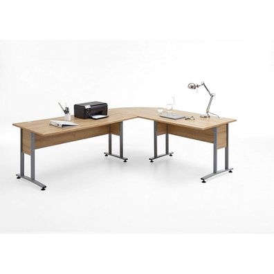 Schreibtisch Bürotisch Winkelkombination ca. 240 x 200 cm inkl. Metallkufen CA...