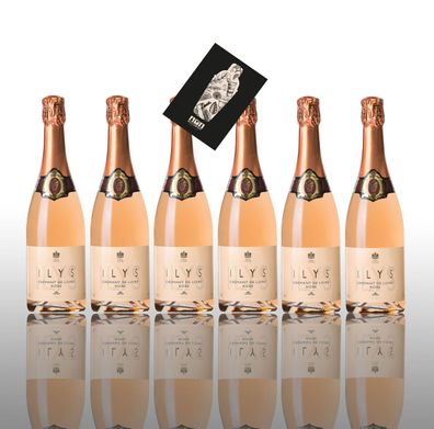 Ilys ROSE Brut 6er Set Cremant de Loire Rose 6x 0,75L (12,5% Vol) Frankreich- [