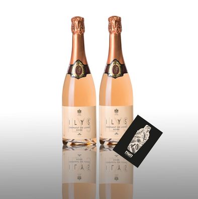 Ilys ROSE Brut 2er Set Cremant de Loire Rose 2x 0,75L (12,5% Vol) Frankreich- [