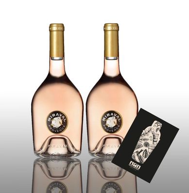 Angelina Jolie + Brad Pitt Miraval Cotes de Provence Rose Wein 2x 0,75L (13% V