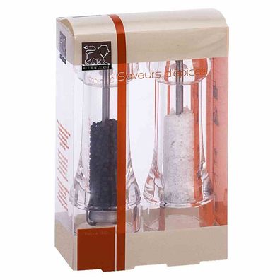 Peugeot Toul Mühlen-Set Pfeffer/Salz, Klassische Mahlgradeinstellungk, Höhe: 16