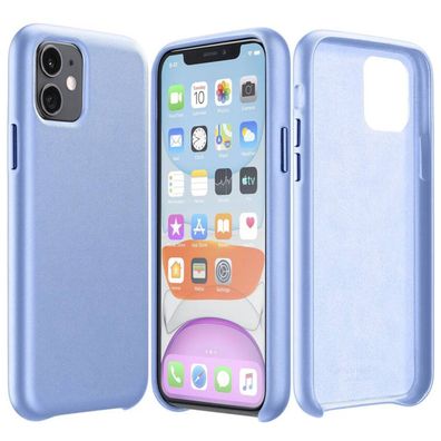 Cellularline Elite Apple iPhone 11 Kunsleder Backcover Hülle Case Tasche Blau
