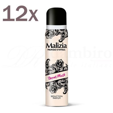 Malizia DONNA Secret Musk Seduction Parfum deodorant 12x 100 ml