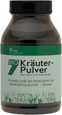BIO Sieben Kräuter-Pulver 150g, n.B. Heidelberger, Braunglas, Rohkost Gesund & Leben