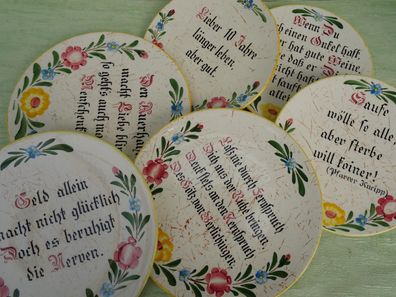 Wandteller mit Sprüchen Spruch Harmersbach Zeller Keramik handgemalt - Auswahl -