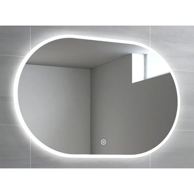 LED Touch Badspiegel 90x60 cm Dimmbar Oval Wandspiegel Badezimmerspiegel 3x LED