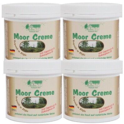 Moor Creme Salbe Aktiv Hautpflege vom Pullach Hof Moorcreme Balsam 250ml 4er Pac