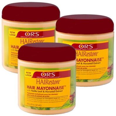 ORS Hair Restore Mayonnaise für Geschädigtes Haar Reparatur Haarkur 454g 3er P.
