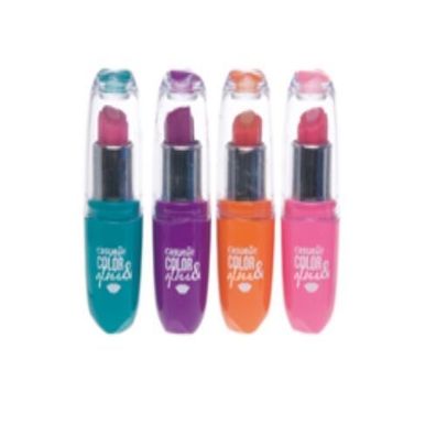 2-Farbige double-injection Lipstick Doppel Color&Gloss Lippenstift WoW 4er SET