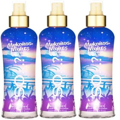 SO...? Mykonos NIGHTS Body Mist Parfum Spray 200 ml Blumig WoW 3er Pack