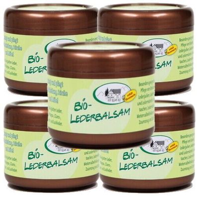 BIO Lederbalsam Universal Lederpflege mit echtem Bienenwachs 250ml (k) 5er Pack