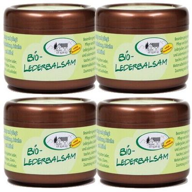 BIO Lederbalsam Universal Lederpflege mit echtem Bienenwachs 250ml (k) 4er Pack