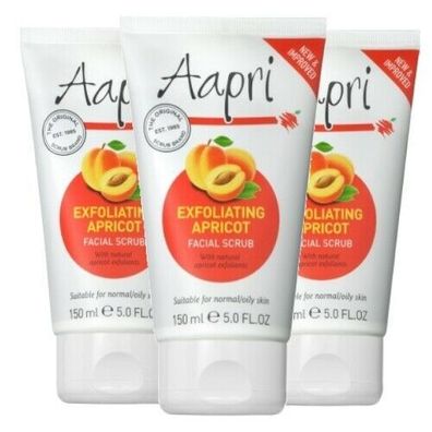 Aapri Exfoliating Apricot Face Gesicht Peel Scrub Gesichtspeeling 150ml 3er Pack