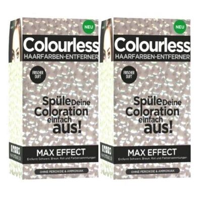 Colourless MAX EFFECT Haarfarben Entferner Extra für dunklen Farbtönen 2er Pack
