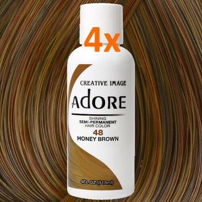 Adore Creative Image Haarfarbe Direktziehende Haartönung Honey Brown 48 118ml 4x