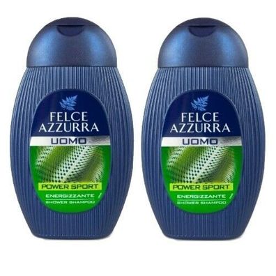 Felce Azzurra Uomo POWER SPORT Men Showergel Duschgel &Shampoo Paglieri 2er Pack