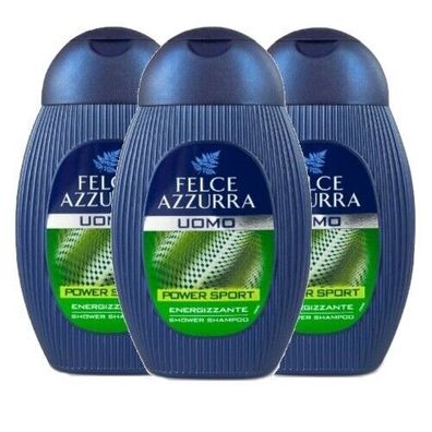 Felce Azzurra Uomo POWER SPORT Men Showergel Duschgel &Shampoo Paglieri 3er Pack