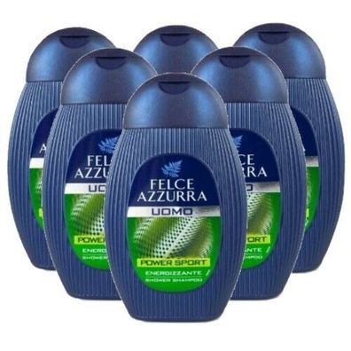 Felce Azzurra Uomo POWER SPORT Men Showergel Duschgel &Shampoo Paglieri 6er Pack