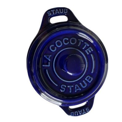 Staub Keramik Mini Cocotte, rund dunkelblau 10 cm Auflaufform Souflee-Form