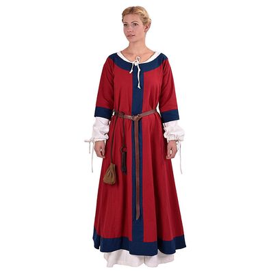 Mittelalterkleid Gudrun rot/ blau, Wikingerkleid Kleid Mittelalter