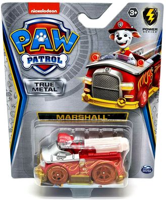 Paw Patrol True Metal Fahrzeuge Power Series Autos Cars Figur Marshall