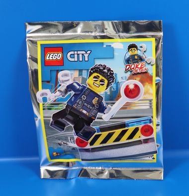 LEGO® City 952011 Figur Polizist Duke Detain mit Straßensperre