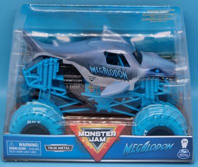 Spin Master Großes Auto Die Cast Truck 1:24 Monster Megalodon blue Räder