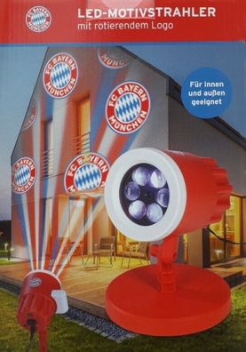 Original FCB FC Bayern München LED-Motivstrahler Strahler mit rotierendem Logo