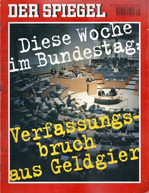 Der Spiegel Nr. 38 / 1995 Diese Woche im Bundestag: Verfassungsbruch aus Geldgier