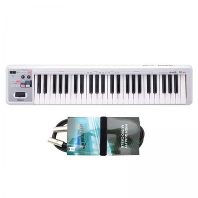 Roland A-49 -Keyboard Weiss + MIDI-Kabel