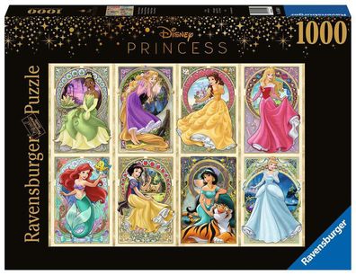 Ravensburger 16504 Disney Princess Nouveau Art Prinzessinnen 1000 Teile Puzzle