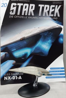 STAR TREK Official Starships Magazine #20 U.S.S. Dauntless Nx-01-A Model Eaglemoss de