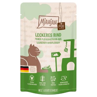 MjAMjAM ¦ leckeres Rind pur - 12 x 125 g ¦ Katzennassfutter