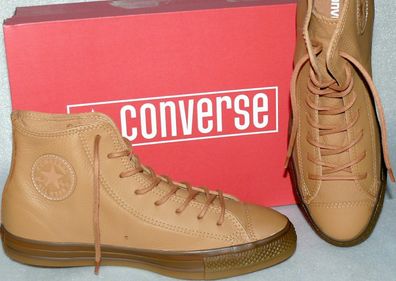 Converse 156479C CTAS Hi Echt Leder Schuhe Sneaker Boots 42 Biscuit Gum Egret
