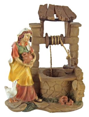 Krippenfigur Magd mit Krug am Brunnen, ca. 10 cm, K 902